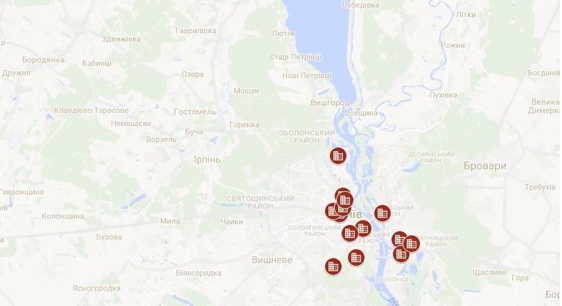 Відкрито карту незаконних будівництв, проти яких веде боротьбу команда столичної "Самопомочі" Відкрито карту незаконних будівництв, проти яких веде боротьбу команда столичної "Самопомочі"