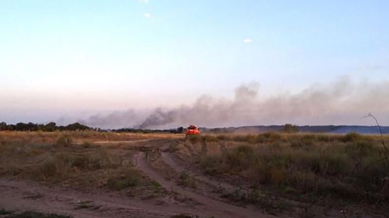 На торфяных полях Полтавщины вспыхнул масштабный пожар