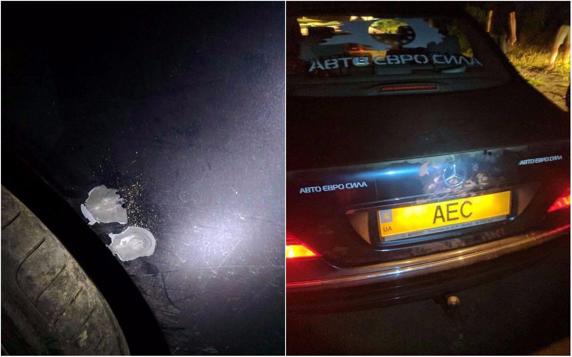 Під Києвом розстріляли машину голови організації власників авто: з'явилися фото 