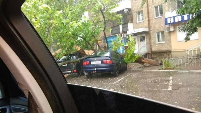 Негода наробила біди у Херсоні: падали дерева і балкони Негода наробила біди у Херсоні: падали дерева і балкони