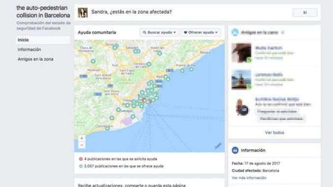 Из-за теракта в Барселоне в Facebook появилась новая функция