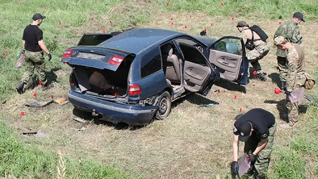 Українців вчили оглядати місце вибуху Українців вчили оглядати місце вибуху