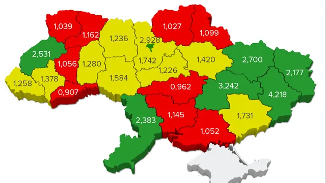 Населення України за областями Населення України за областями