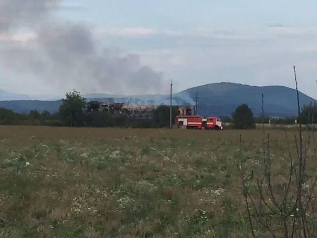 Пожежники гасили вогонь півтори години Пожежники гасили вогонь півтори години