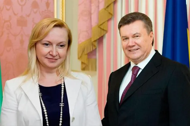 Віктор Янукович і його цивільна дружина Любов Полежай