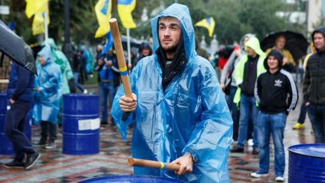 Протест автомобилистов в Киеве с иностранной регистрацией - фото