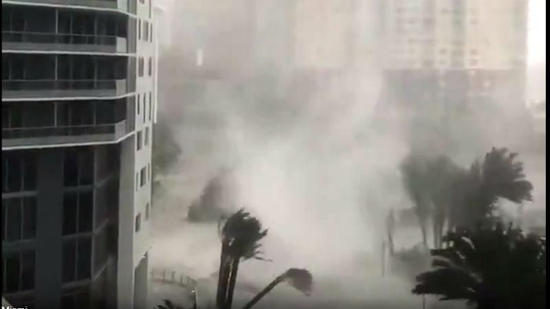 Ураган Ирма во Флориде: видео как Майами уходит под воду