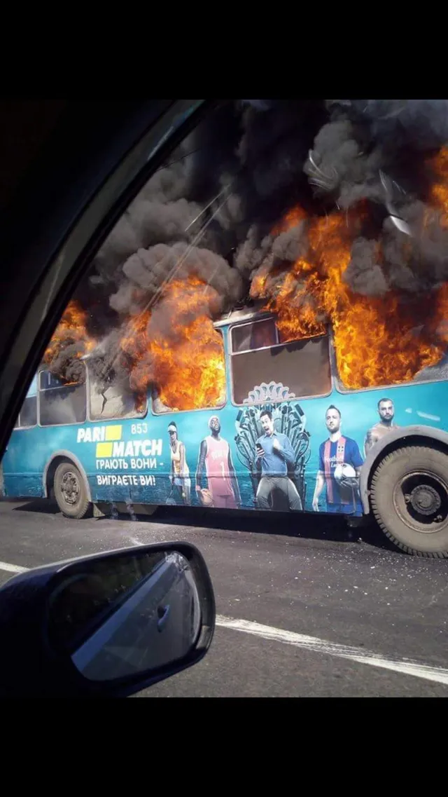 Пожежа, тролейбус, транспорт, Одеса Пожежа, тролейбус, транспорт, Одеса