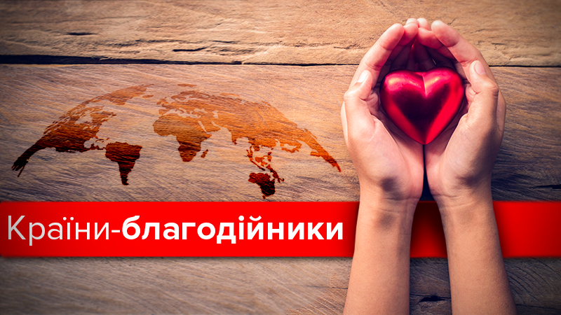 Україна обігнала Росію, Польщу і Білорусь у рейтингу благодійності: інфографіка Україна обігнала Росію, Польщу і Білорусь у рейтингу благодійності: інфографіка