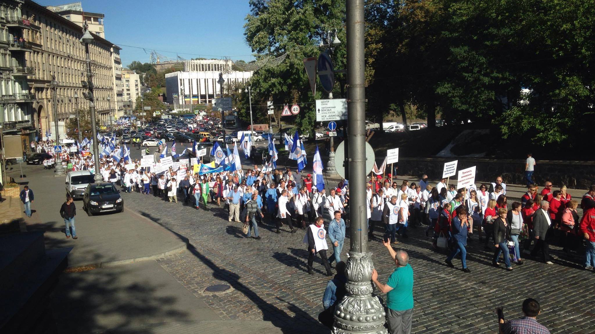 Митинг врачей в Киеве против медреформы: их тербования