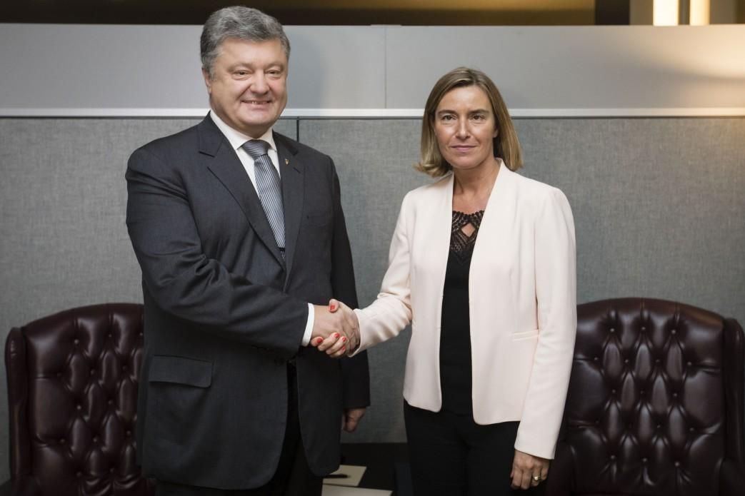 Порошенко встретился с Могерини и озвучил ей ожидания Украины от ЕС