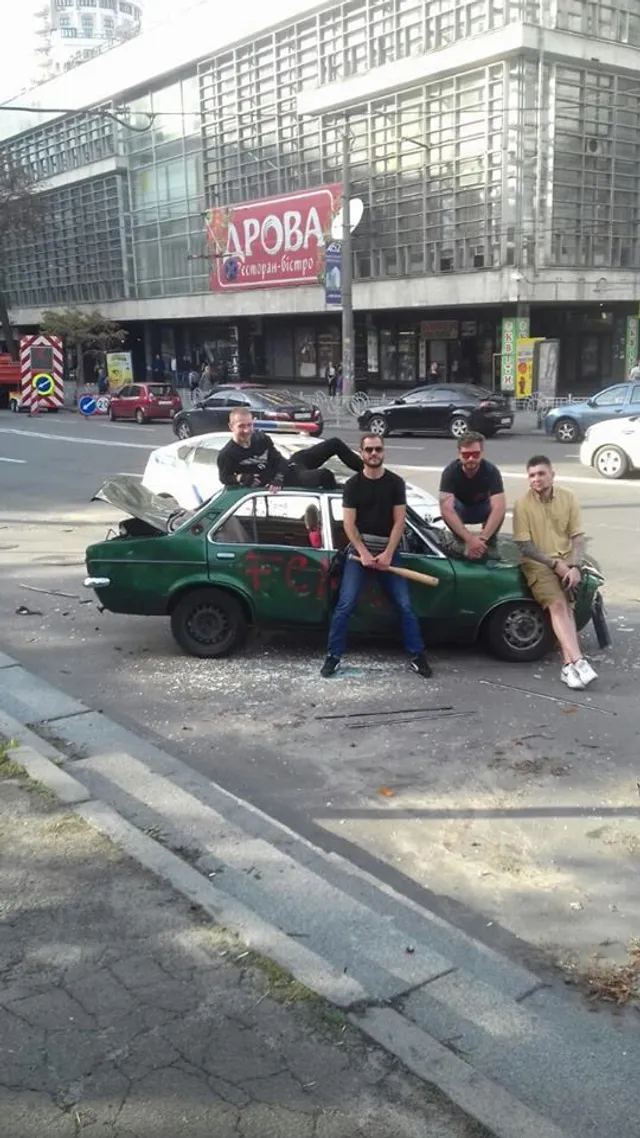 Акція, Київ, автомобіль, вандали Акція, Київ, автомобіль, вандали
