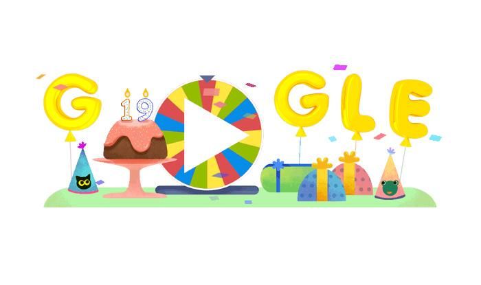 Google святкує 19 років: як грати в нову святкову рулетку в дудл