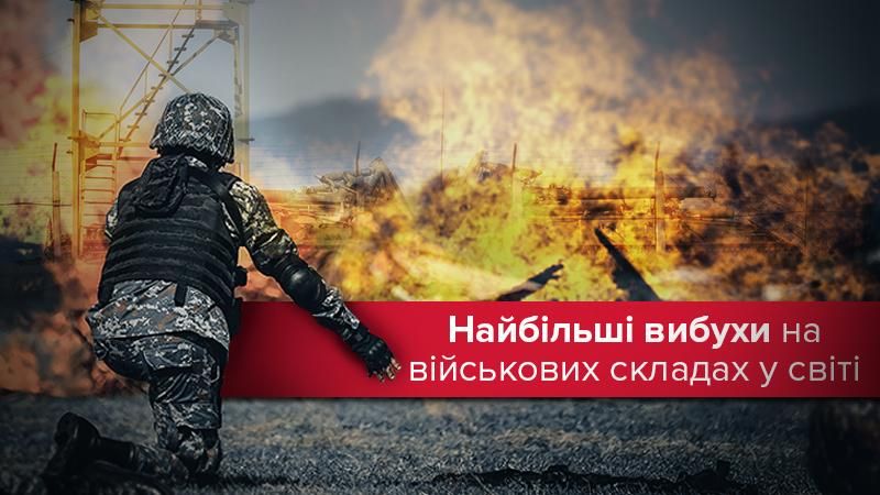 Найбільші вибухи та пожежі на військових складах Найбільші вибухи та пожежі на військових складах