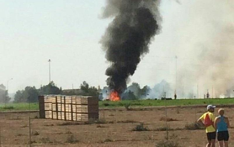 В Испании после парада упал истребитель