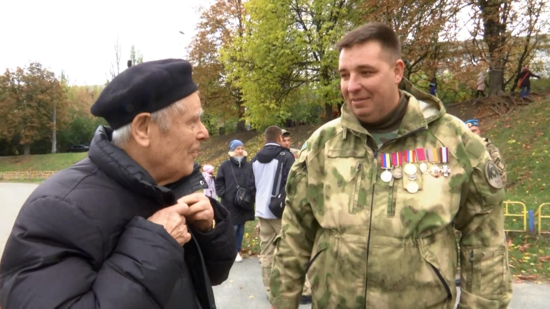 Ветераны АТО и Второй мировой отметили вместе День защитника Ветераны АТО и Второй мировой отметили вместе День защитника