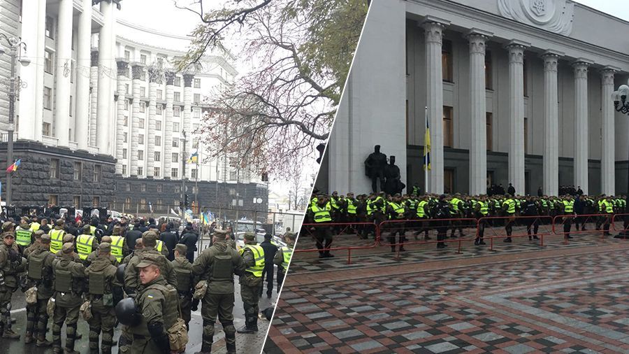 Будівля Ради у Києві оточена подвійним ланцюгом правоохоронців: з'явились фото