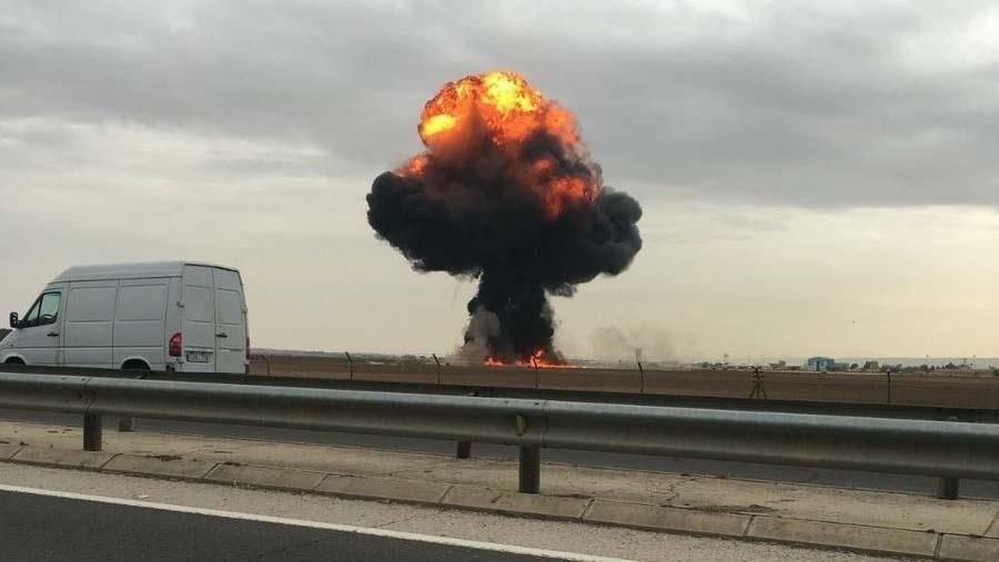 В Испании разбился истребитель, есть жертва В Испании разбился истребитель, есть жертва