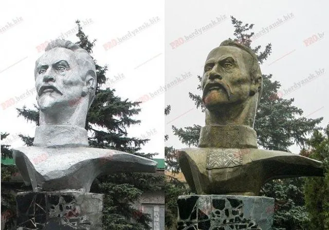 Пам'ятник Джержинському перетворився на Кривоноса у Бердянську