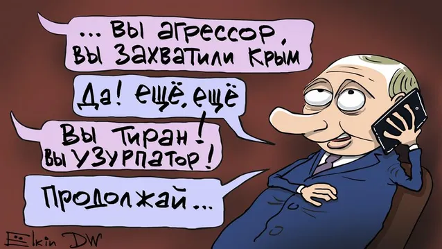 Карикатура Йолкіна на Собчак і Путіна Карикатура Йолкіна на Собчак і Путіна