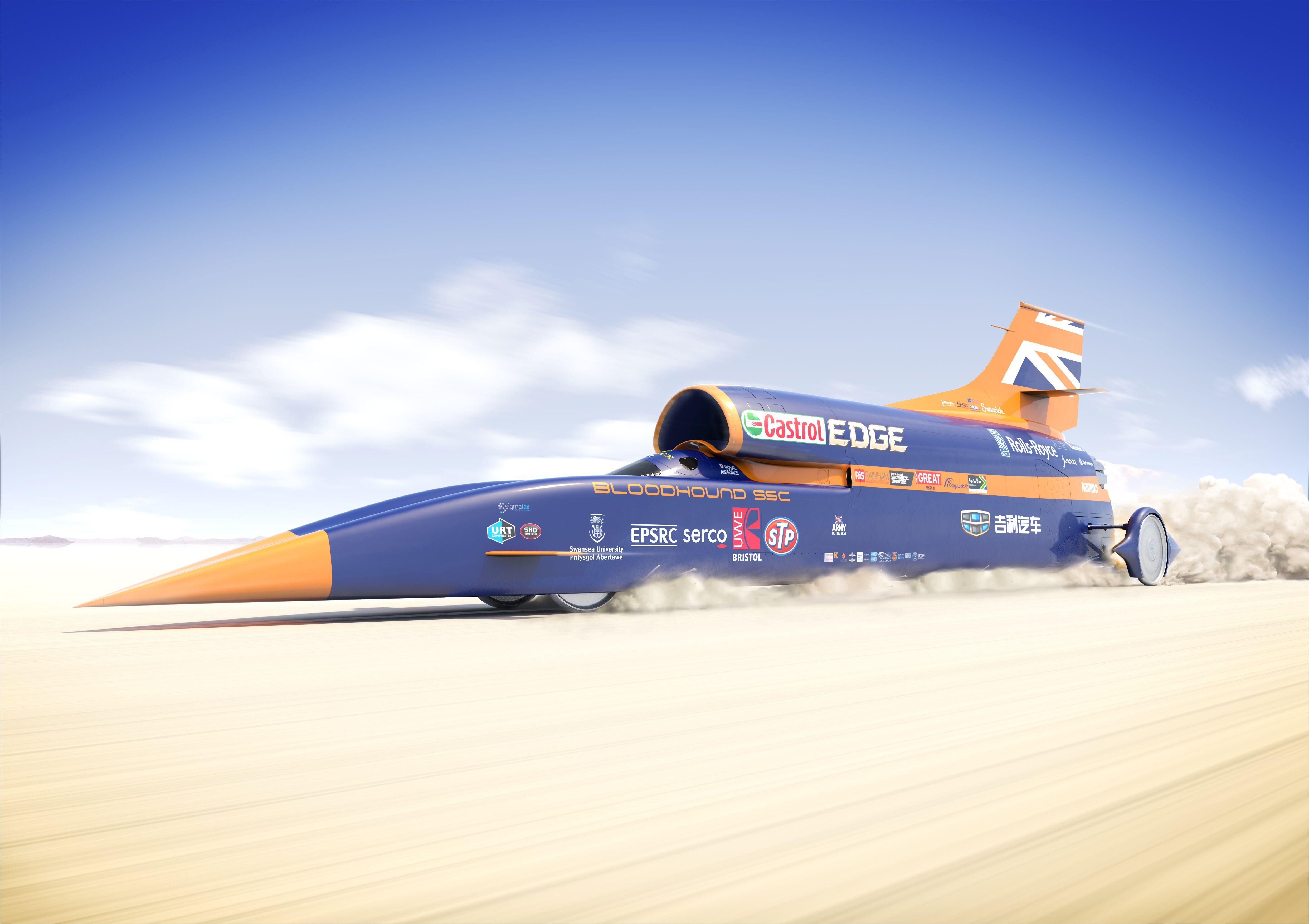 Ракетомобиль Bloodhound SSC: видео самого быстрого автомобиля