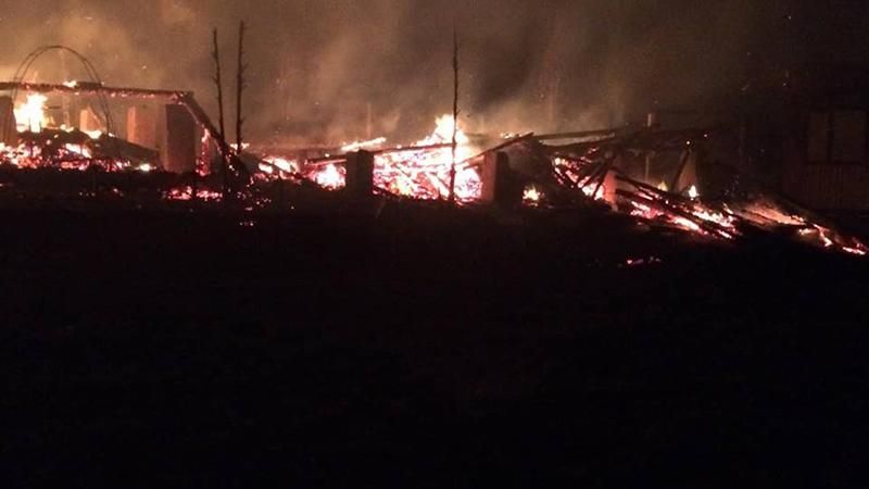 База отдыха сгорела дотла на Закарпатье