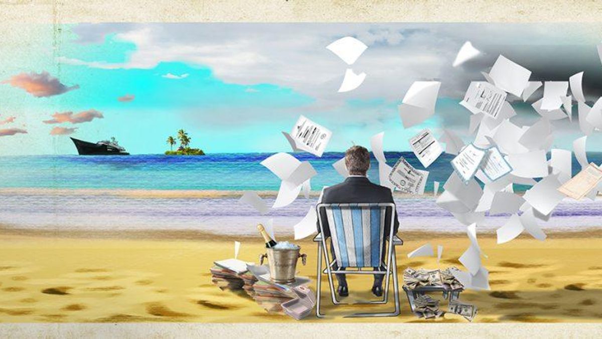 Карикатурист дотепно показав, як ховають гроші олігархи в Росії Карикатурист дотепно показав, як ховають гроші олігархи в Росії