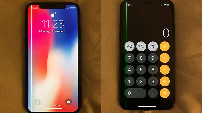 На екранах iPhone X під час користування з'являється зелена смуга: фотофакт