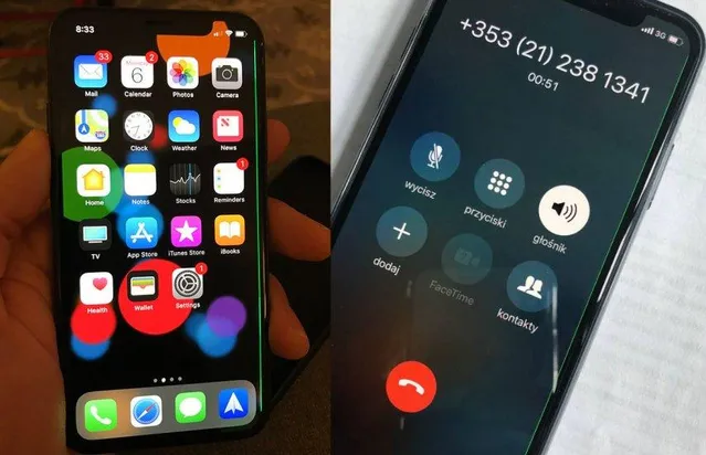 Проблеми з iPhone X: поява зеленої смуги на екрані Проблеми з iPhone X: поява зеленої смуги на екрані