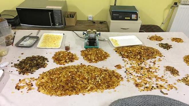 Правоохранители изъяли из подпольного цеха в Ровно 150 килограмм янтаря Правоохранители изъяли из подпольного цеха в Ровно 150 килограмм янтаря