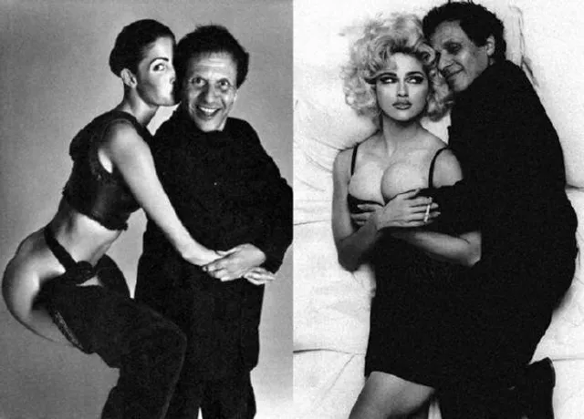 Модельєр Аззедін Алайя з моделями Модельєр Аззедін Алайя з моделями