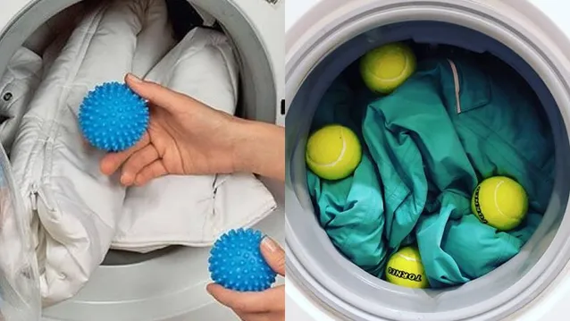 Використовуйте для прання спеціальні кульки або тенісні м'ячі 