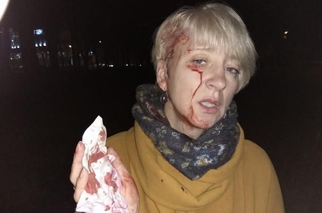 Избиение судьи Гольник в Полтаве: появились видео с места инцидента