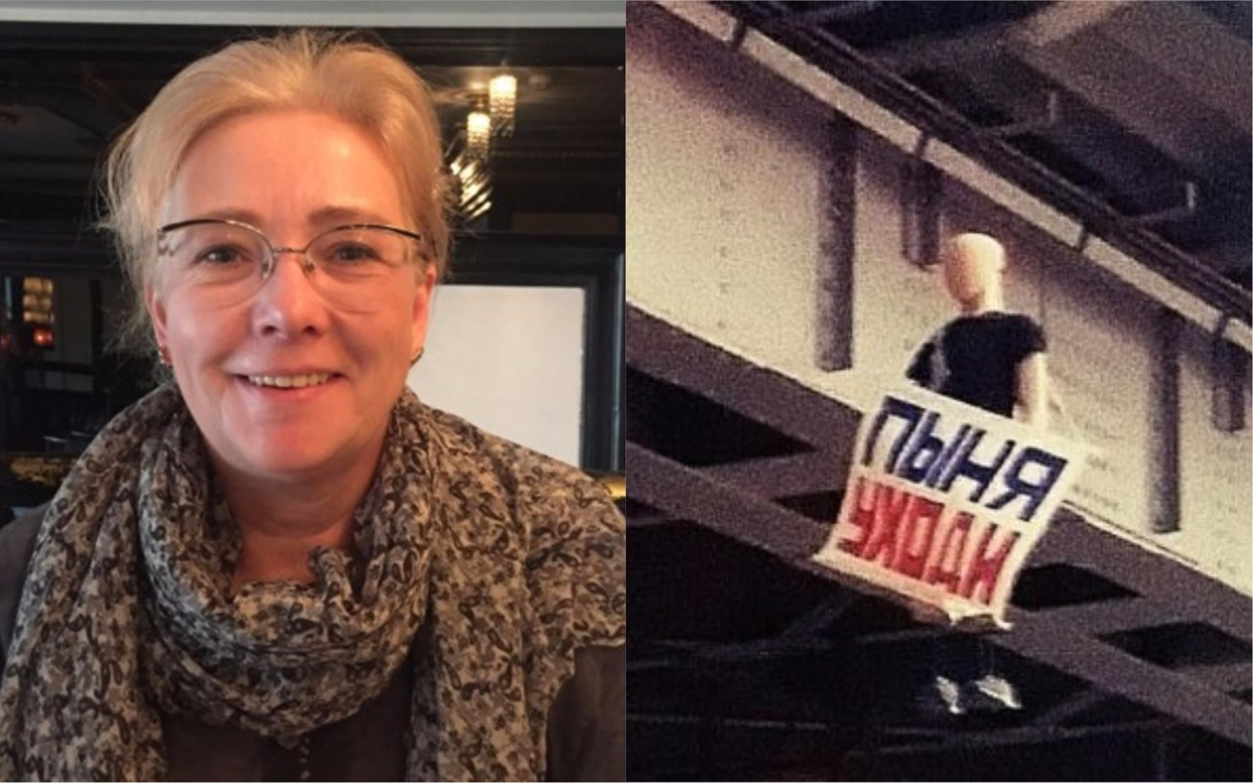 В Украину сбежала российская оппозиционерка, которая "повесила Путина" В Украину сбежала российская оппозиционерка, которая "повесила Путина"