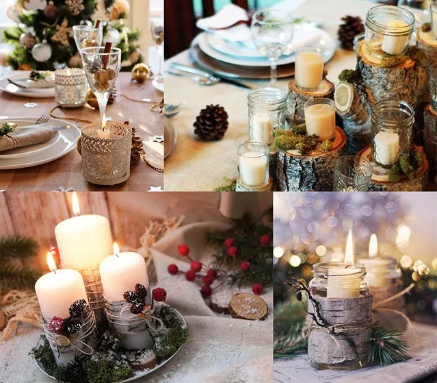 Посеред новорічного столу не забудьте поставити велику білу свічку