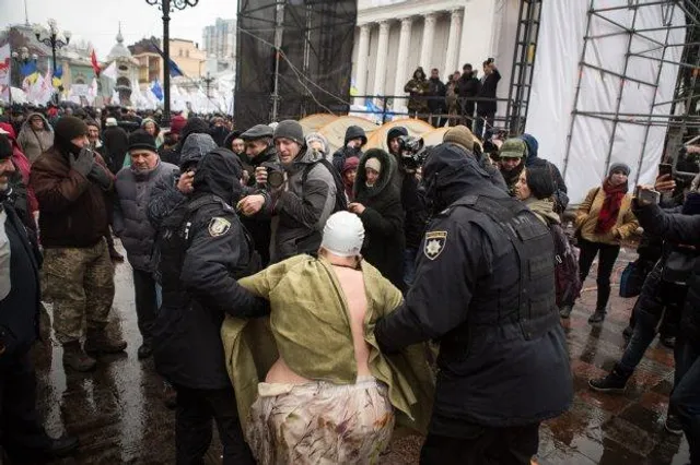 Акція протесту у наметовому містечку під Верховною Радою