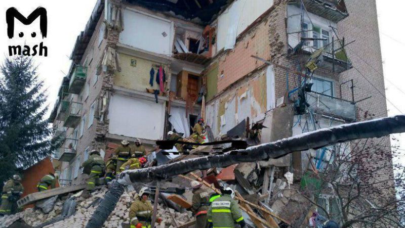 В России рухнула стена многоэтажного дома