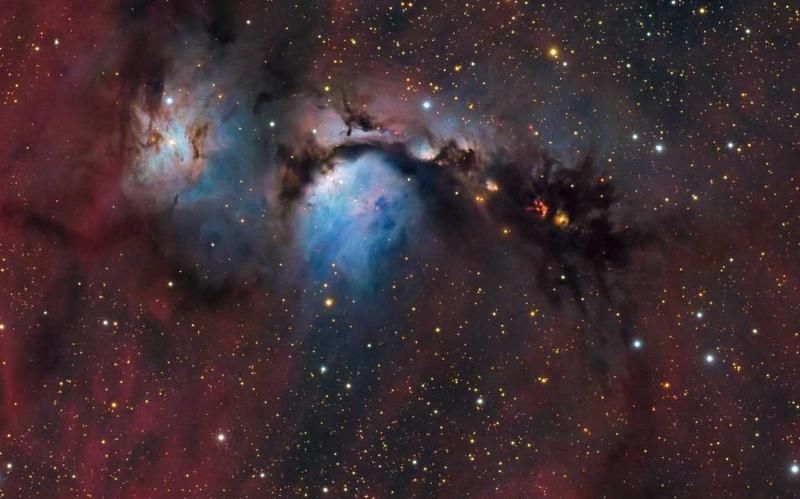 Астрономы сделали фотографию туманности в созвездии Ориона, которая состоит из трех частей