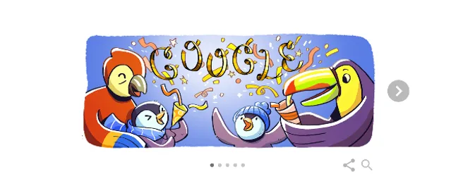 Переддень Нового року: дудл від Google 