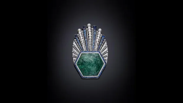 Цей смарагдовий, алмазний та сапфіровий ейгрет – ще одна прикраса для тюрбану Цей смарагдовий, алмазний та сапфіровий ейгрет – ще одна прикраса для тюрбану