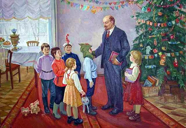 Ленін і діти на Новий рік