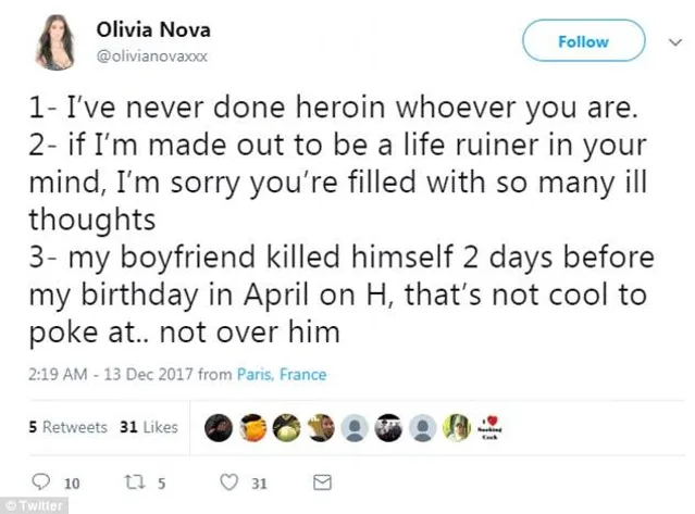 Олівія Нова померла