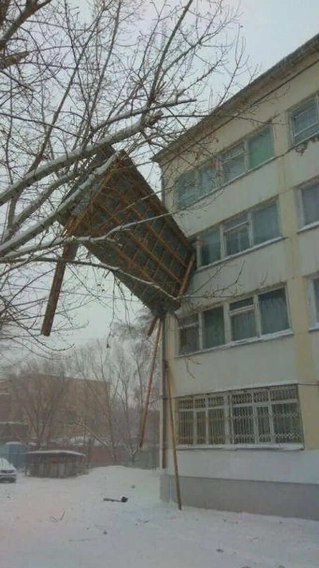 Сніговий буран в Астані Сніговий буран в Астані