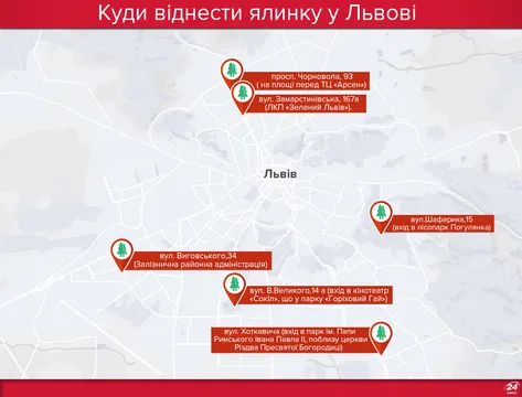 Куди віднести ялинку 2018 у Львові Куди віднести ялинку 2018 у Львові