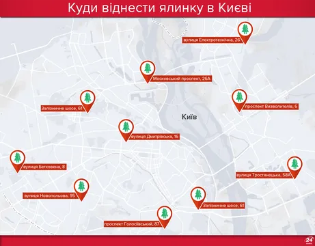 Куди віднести ялинку 2018 в Києві