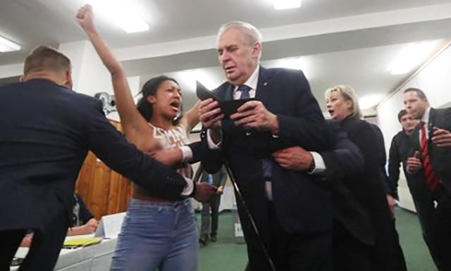 Суд виніс вирок учасниці Femen за стрибання з голими грудьми перед Земаном Суд виніс вирок учасниці Femen за стрибання з голими грудьми перед Земаном