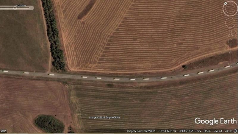 Супутник зафіксував перше російське вторгнення на Донбасі у 2014 році: фото Супутник зафіксував перше російське вторгнення на Донбасі у 2014 році: фото