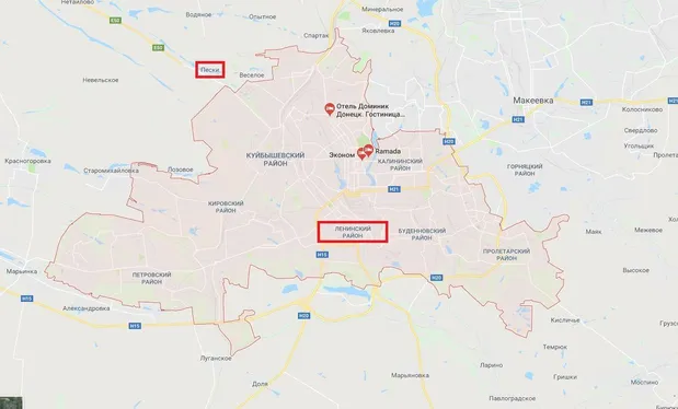 Карта міста Донецька