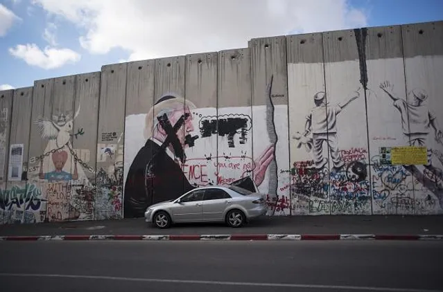 Трамп Ізраїль мурал стіна Трамп Ізраїль мурал стіна