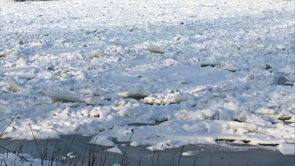 Река Десна на Киевщине превратилась в ледяное поле: есть фото